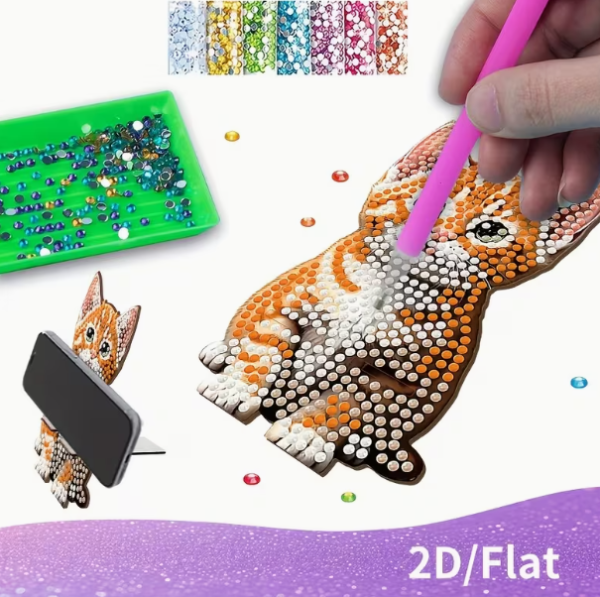 Diamond Painting Handyhalter Katze